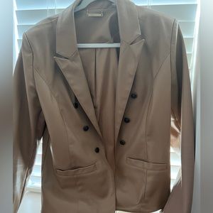 Tahari leather blazer